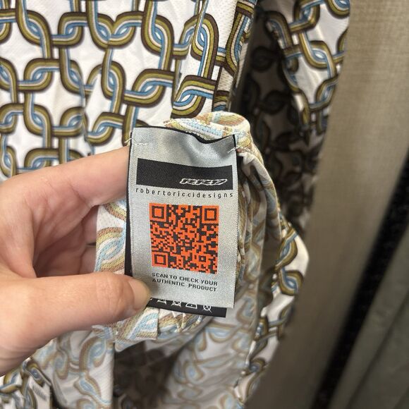 RRD by Roberto Ricci Designs Performance Button Up Men's Size 52 Geometric Chain - Picture 9 of 13